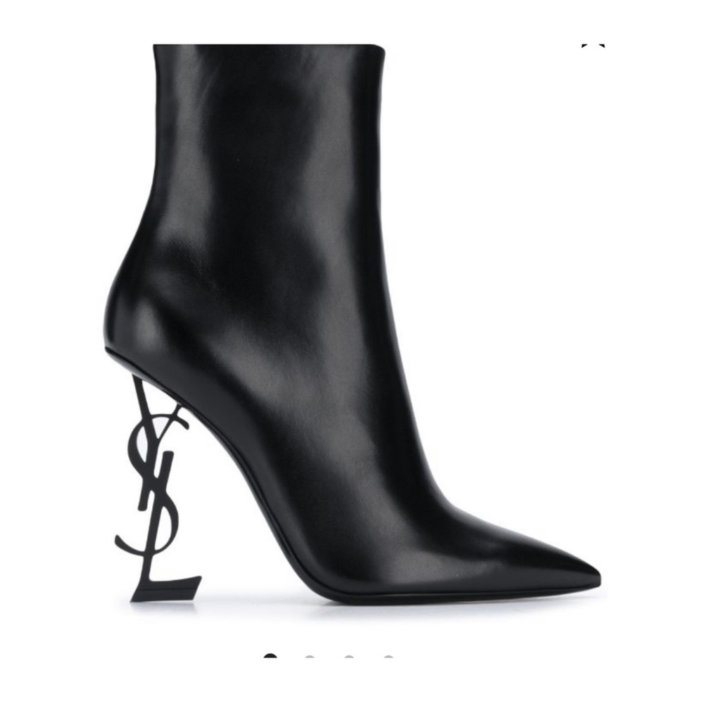 Saint Laurent Black Heeled Boots **Worn once PRISTINE CONDITION** - Picture 4 of 4